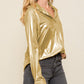 Metallic Luster Chest Pocket Shirt