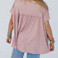 Ruffled Trim Loose Babydoll Tee