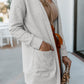Thermal Waffle Knit Pocketed Cardigan