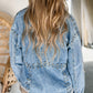 Studded Acid Wash Denim Jacket
