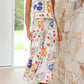 Square Neck Tank and Wide Leg Pants Floral Set