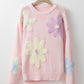 Petals & Threads Embroidered Floral Sweater