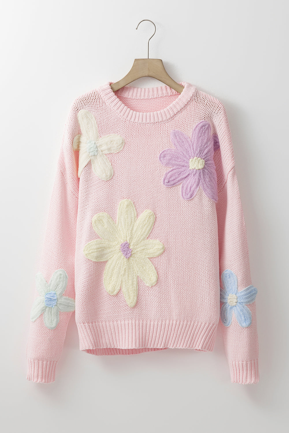 Petals & Threads Embroidered Floral Sweater