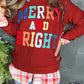 Merry And Bright Cable Knit Pullover Sweatshirt