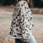 Printed Leopard Balloon Sleeve Thermal Knit Plus Size Top