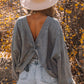 Exposed Seam Twist Open Back Oversized Sweatshirt