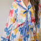 Bow Print Tied Ruffled Pajama Set