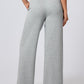 Seamed Drawstring High Waist Wide Leg Sweatpants