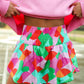 Abstract Print Smock Waist Casual Shorts