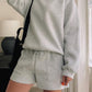 Solid Pullover Sweatshirt and Shorts 2 Piece Set