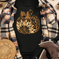 Halloween Sunflower Pumpkin Graphic Tee