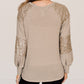 Sequin Patched Long Sleeve Top