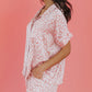 Pink Leopard Satin Shirt and Shorts Pajama Set