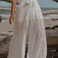Smocked High Waist Bohemian Wide Leg Pants