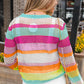 Colorblock Patchwork Knit Crochet Eyelet Sweater