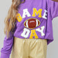 GAME DAY Rugby Chenille Embroidered Pullover Sweatshirt