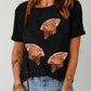 Sequin Fringed Rugby Graphic T Shirt