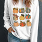 Thanksgiving Pumpkin Print Drop Shoulder Sweatshirt