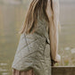Quilted Long Vest Jacket with Pockets