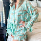 Leopard Satin Ruffle Pajama Short Set