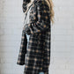 Plaid Button Front Pocketed Long Shacket