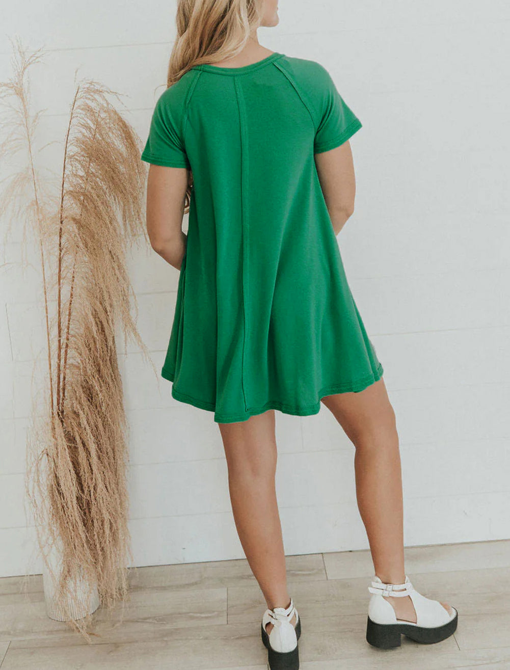 Exposed Seamed T-shirt Dress