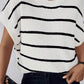 Stripe Striped Pattern Batwing Sleeve Sweater