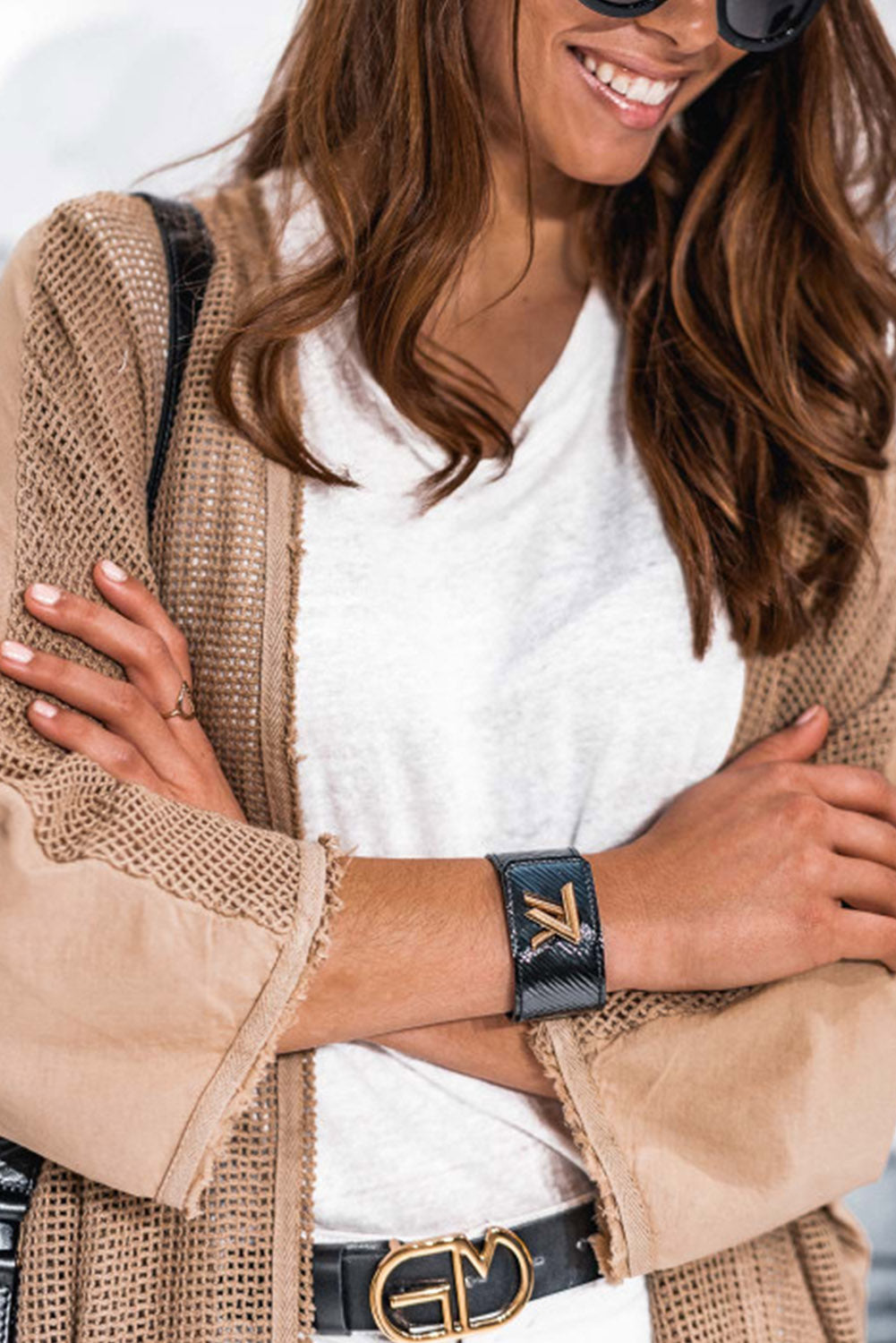 Pointelle Patchwork Rae Edge Ccardigan