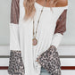 Sequin Patchwork Bell Sleeve V Neck Tunic Top