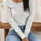 Cuffed Long Sleeve Lace Top