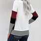 Stylish Colorblock Splicing Stripes Top