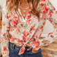 Vibrant Floral Print Chest Pocket Shirt