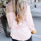 Sequin Colorblock Long Sleeve Shirt