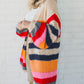 Knitted Balloon Sleeve Open Cardigan
