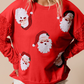 Sequined Santa Claus Long Sleeve Christmas Sweatshirt