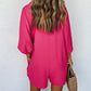 Half Button Collared Loose Romper
