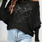 Chic Rhombus Knit Dolman Sleeve Sweater