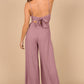 Spaghetti Straps Backless Knot Wide-Leg Jumpsuit