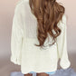 Plain Hollowed Knit Button Front Cardigan