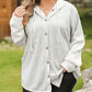 Contrast Knitted Sleeves Plus Size Hoodie