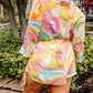 Plus Size Abstract Print Loose Tunic Shirt
