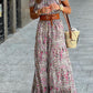 Boho Paisley Print Off Shoulder Maxi Dress