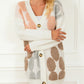 Flower Pattern Buttoned Front Knit Cardigan