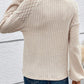 Contrast Lace Raglan Sleeve Buttoned Ribbed Top