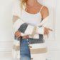 Striped Print Fuzzy Cardigan