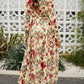Multicolor Wild Lotus Ruffle Tiered Maxi Dress