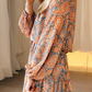 Print Loose Fit Drawstring High Waist Mini Dress