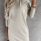 Single Cold Shoulder T-shirt Dress with Slits