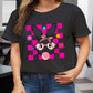 Bubblegum Easter Rabbit Checker Flower Graphic Plus Tee