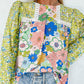 Mixed Floral Print Long Sleeve Blouse